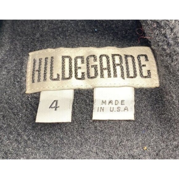 Hildegard Gunzel Doll Hat Blue Black Velvet Fold Up Brim Beanie Made In USA #4 - Picture 8 of 10